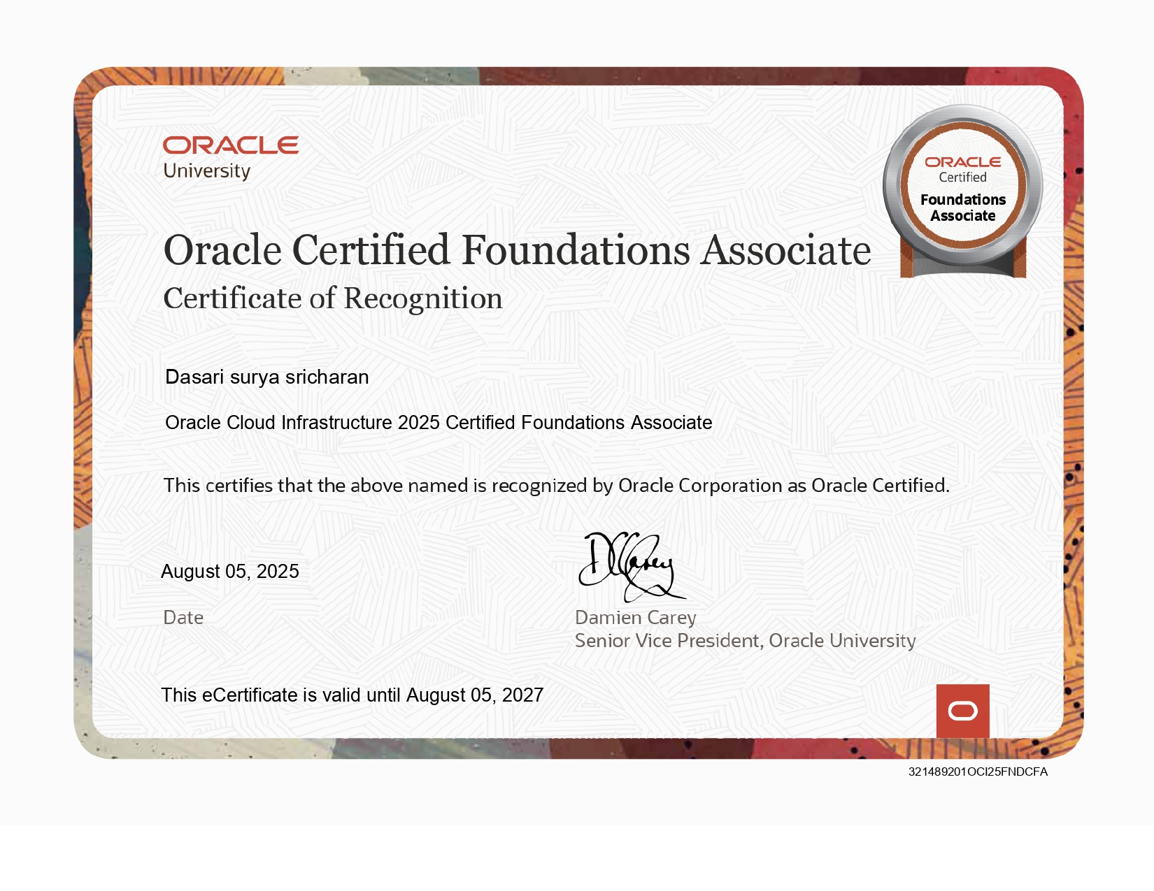 Oracle OCI Certificate